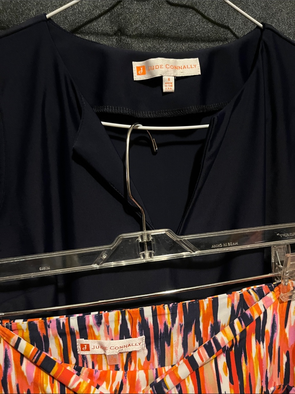 Jude Connally Multicolor Printed Skirt Set with Navy Top